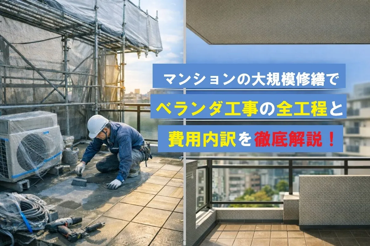 マンションの大規模修繕でベランダ工事の全工程と費用内訳を徹底解説！